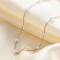 Elegant Pearl Necklace for Women Jewelry Dainty 18K Gold Plated Pearl Necklace Simple White Small Faux Pearls Choker Necklace