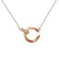 Luxury 18K Solid Gold Pendant Necklace Trendy Circle Shape Diamond IDO Fine 18K Rose Gold Jewelry for Weddings Parties Gifts