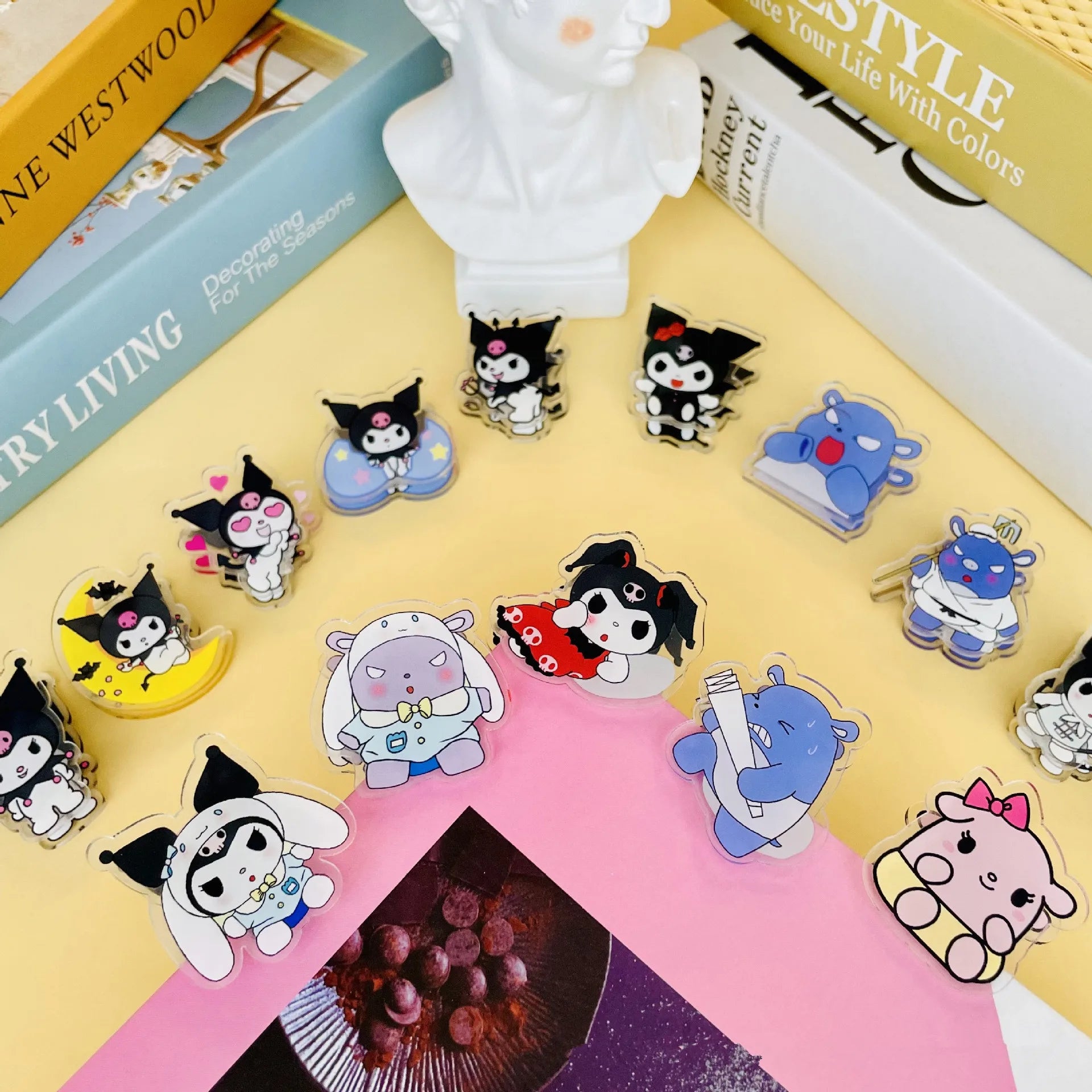 Cartoon Dog Acrylic Memo Clip High-Value Cute Plastic Paper Clip for Girls Multi-functional Test Paper Ins for Students