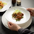 Restaurant Hotel Western Steak Plate Ceramic Food Flat Plate Creative Porcelain Salad Dessert Cake Plate Round Dish