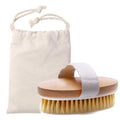 Custom Logo Wood Bamboo Massage Wet and Dry Skin Bath Body Brush Body Scrub Round Boar Bristle Body Brush