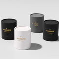 Private Label Recyclable Black Gold Foil Perfume Candle Bottle Packaging Tubes Cylinder Jar Gift Paper Tube for Crafts