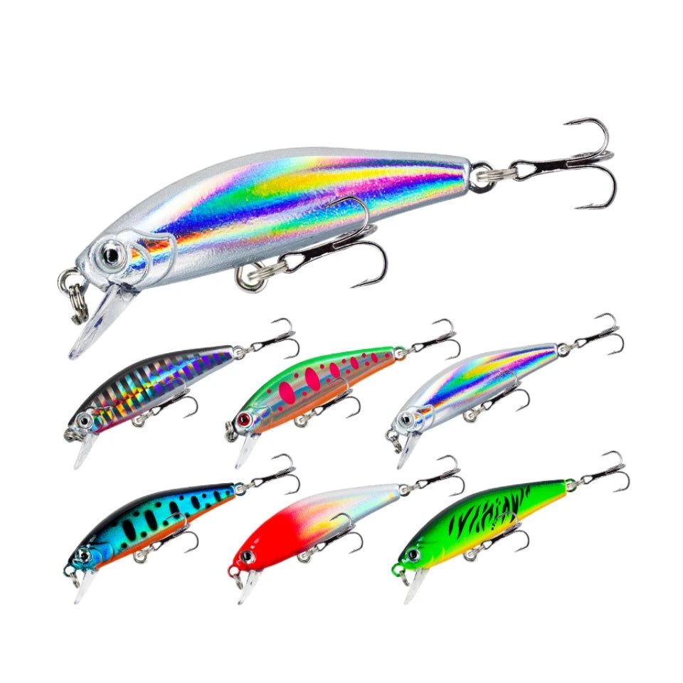 Submerge Minnow Bait Long Throw Hard Bait Tremble Sinking Fishing Lure 5.5cm 6.7g