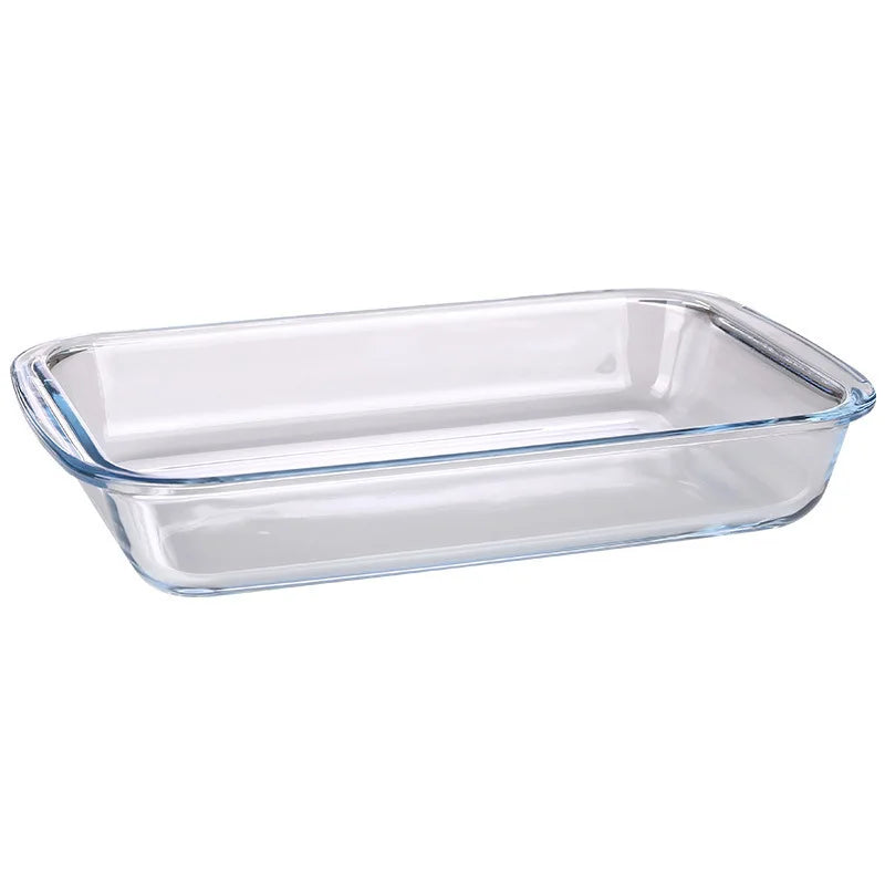 High Borosilicate Glass Rectangular Baking Tray Heat-Resistant Fish Air Fryer Rice Microwave Oven Side Dish Bakeware Set for
