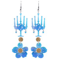 New Arrival Wholesale Laser Camellia Sequined Flower Candlestickler Lampstand Laser Earrings