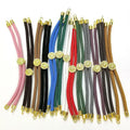 BCL1260 Adjustable Cords for Bolo Bracelet Making Black Half Finished Bracelet String Cord With Sliding Slider Stopper Beads