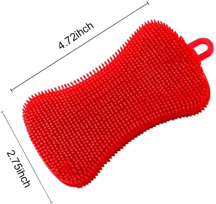 Silicone Dish Sponges  Multi-Use Food Grade Reusable Double Sided Silicone Brush Sponges silicone kitchen gadgets