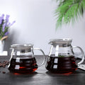 New Arrival 360ml 600ml 800ml Transparent Glass Clear Coffee Server Tea Coffee Pot for Cafes