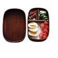 Woaili Solid Wood Square Japanese Bento Lunch Box with 501-800ml Capacity 18x12x6cm