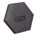 High Quality Customized Luxury Hexagon Rigid Gift Box with Kraft Paper Black Embossing & Spot UV Logo Recyclable