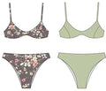 QF01-1835 Custom Print 2 Piece Bikini Set for Women