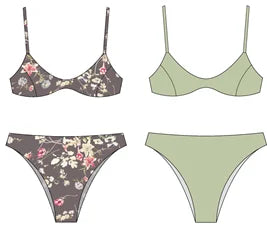 QF01-1835 Custom Print 2 Piece Bikini Set for Women