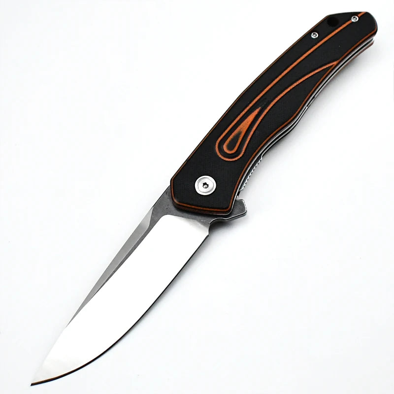 Super Sharp D2 Steel Folding Knife with G10 Handle Customizable EDC Pocket Knife for Fishing Camping Hunting Clip OEM Support