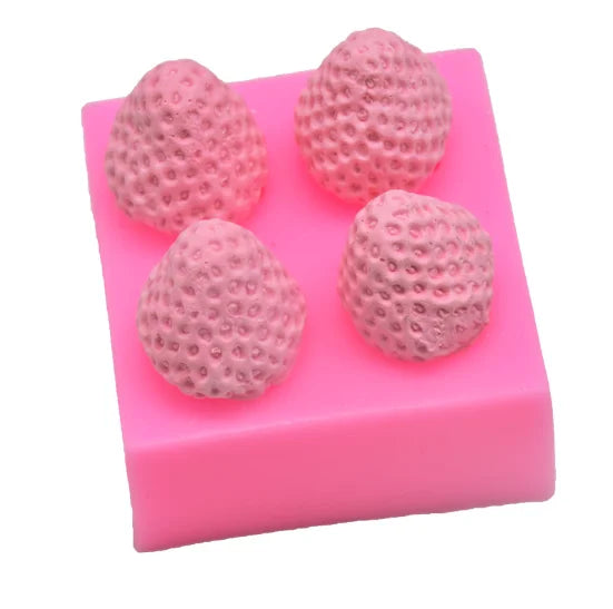 3D Big Strawberry Silicone Mold Molde De Silicon Para Fondant Reusable Silicone 3D Strawberry Mold