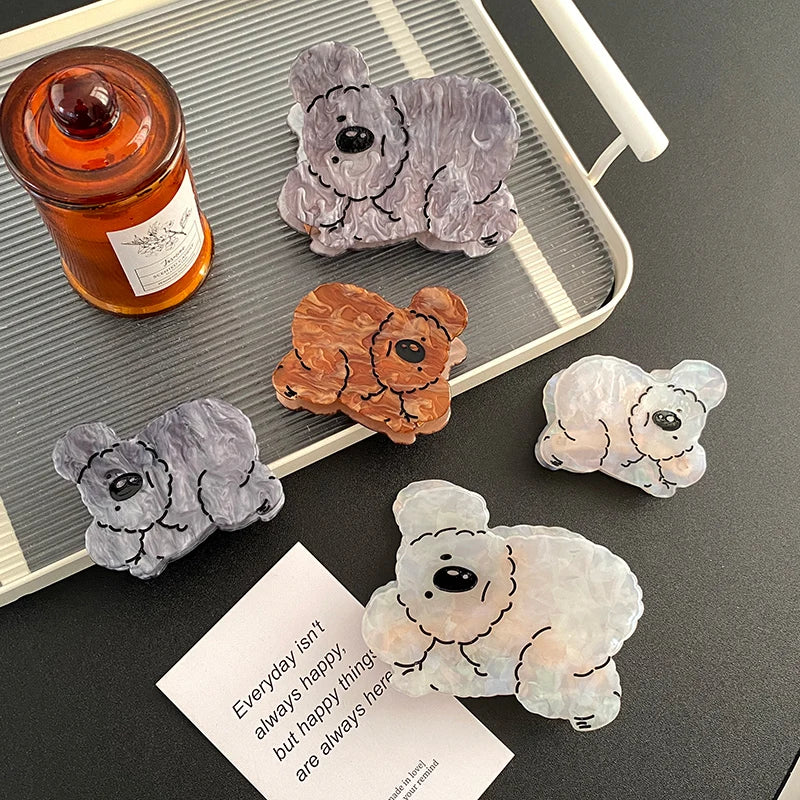 Dowell Cute Koala Bear Large Sweet Cartoon Acrylic Hair Claw Clips