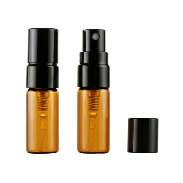 Amber Brown Bottle Perfume Empty Bottles 3ml Travel Sample Spray Glass Perfume Bottle