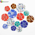 DIY Modern Parquet Petal Mosaic Cherry Bloom Blue & White Ceramic Broken Mosaics for Children's Crafts