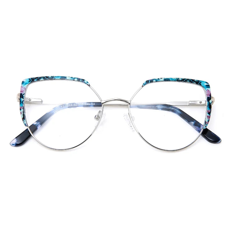Eye Cat Ready Stock Metal Eyeglasses Frames Logo Customer Prescription Ladies Innovative Luxury Eyewear