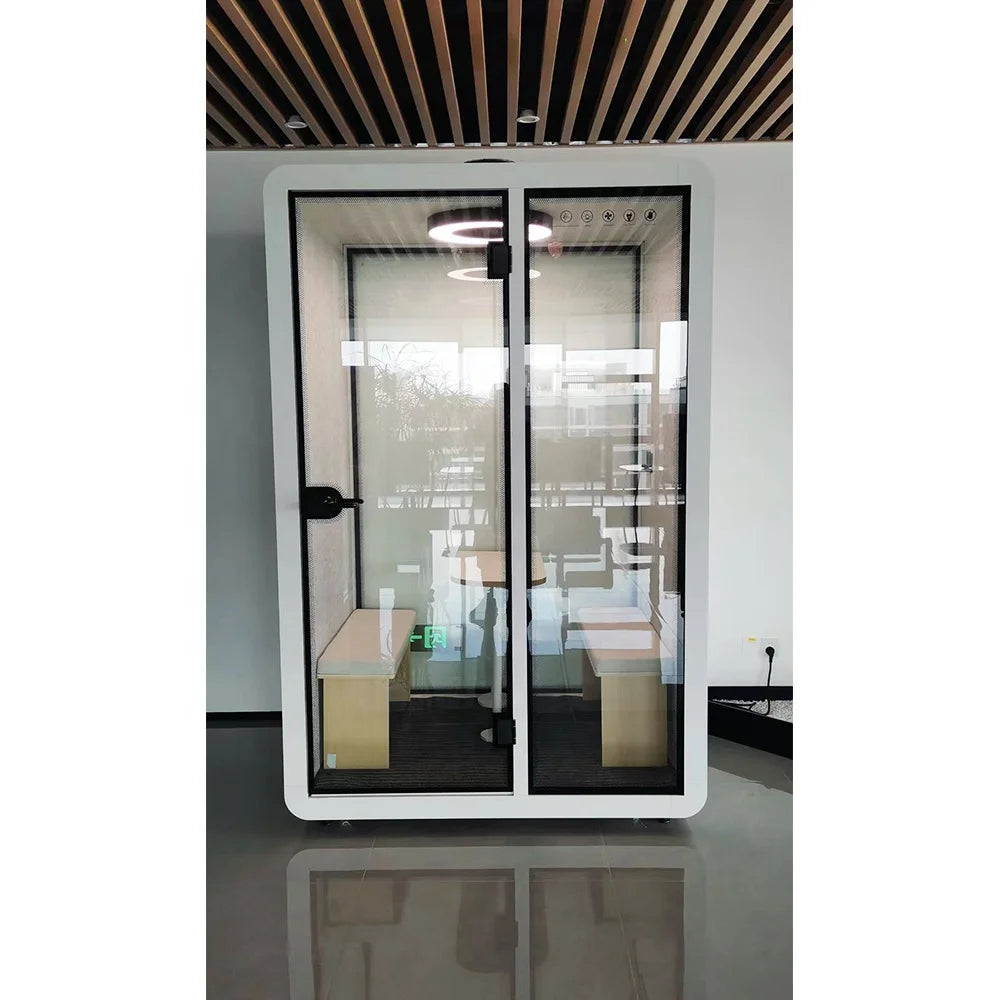 2026 Aviation Grade Aluminum Sheet Modular Pod Soundproof Office Booth Absorption Interior Recording Studio Booths