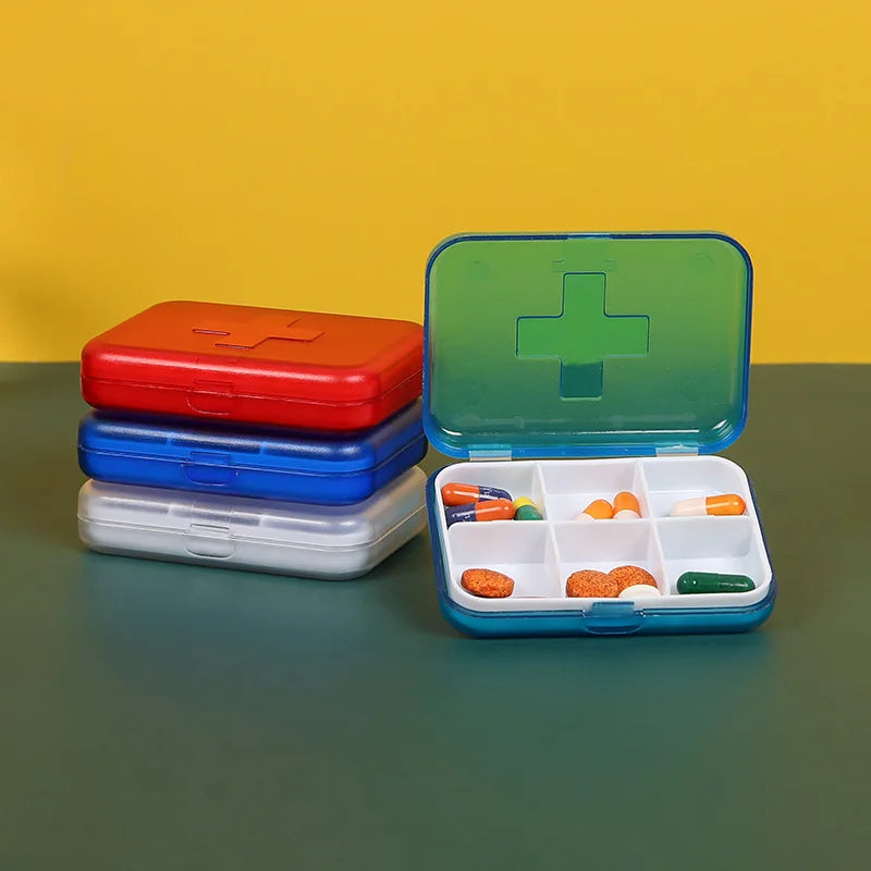 Hot Selling Customized Logo Pill Storage Cases Mini 6 Case Medical Pill Boxes for Promotion