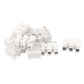 CH3 3 Pin Quick Wire to Wire Cable Connector Electrical Spring Wiring Terminals White 10A 220V Easy Fast Locking Connectors