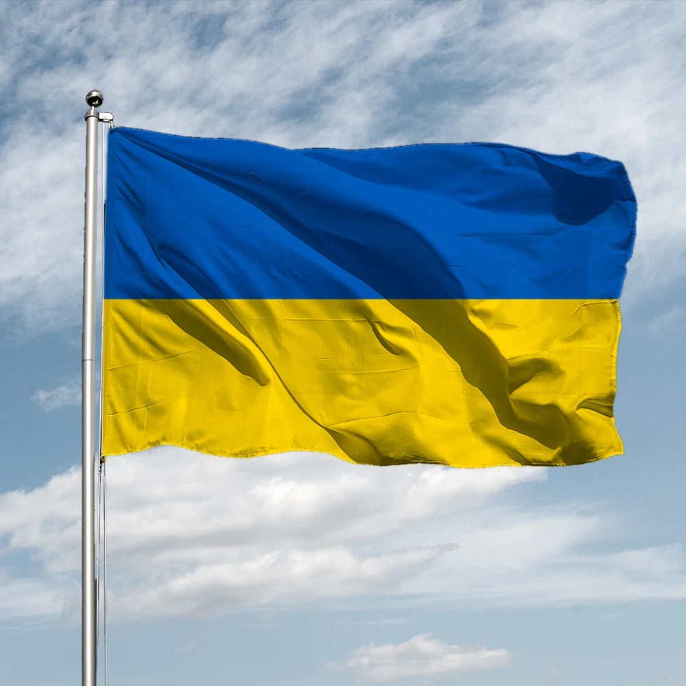 Ready to Ship Ukraine Flag All Different Countries Professional Flag Factory Nice Fabric Durable Polyester Ukraine Flag