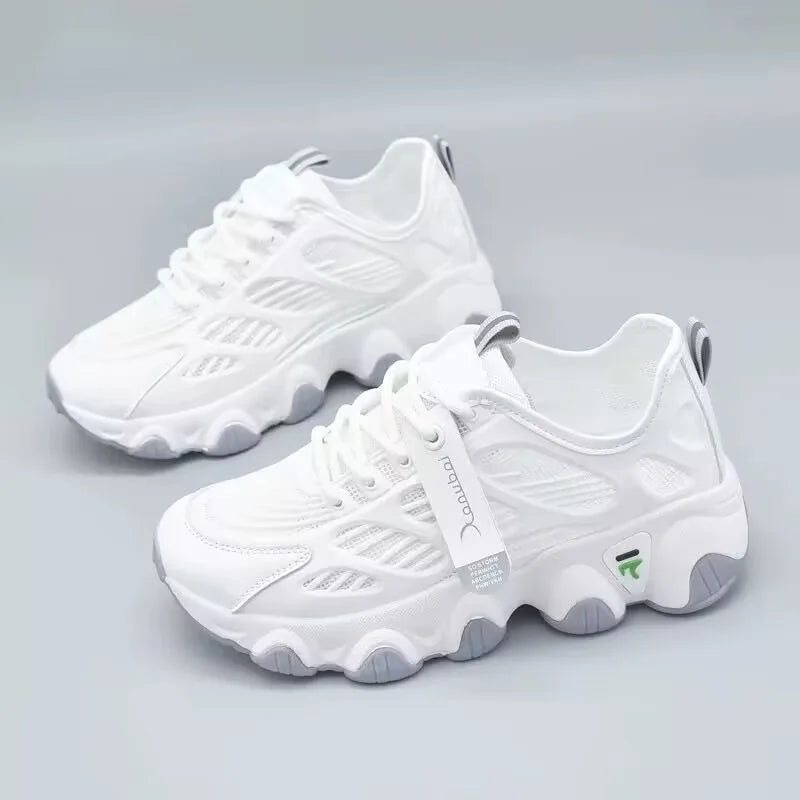 Daddy Shoes Women's New Summer Women's Shoes Summer Thin Hollow White Mesh Shoes Women's Breathable Mesh Sneakers
