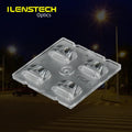 50mm square Led Street Light Lens 4 in 1 Led Optics DWC Distritution for Road Lighting