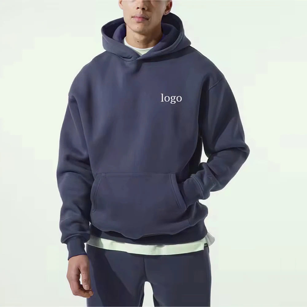 Premium 100% Cotton Unisex Pullover Sweatshirt Custom 3D for Puff Print Logo Hooded Jogging Fitness Winter Oversized Hoodie for