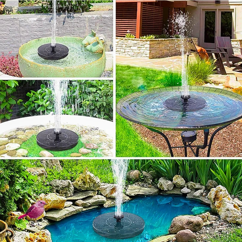 Environmental Round Solar Fountain Solar Powered Fountain Outdoor Garden Solar Power Water Fountain Pump Floating
