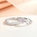 Anillos De Pareja Platinum Plated Cherry Flower Couple Rings for Men Women Wedding Ring Engagement Adjustable Open Couple Ring