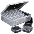 Small Mini Rectangle Clear Plastic Bead Organizer Box with Hinged Lid for Jewelry Making Supplies and Beads Crafts Storage