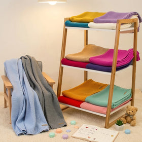 Wholesale Acrylic Crochet Baby Blankets Newborn Knitted Swaddle Blanket