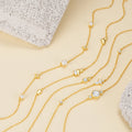 Fashion Jewelry Women's Bracelet 925 Sterling Silver Charm Bracelet Heart Star Pearl Round Zircon Gold Plated Bracelets Women