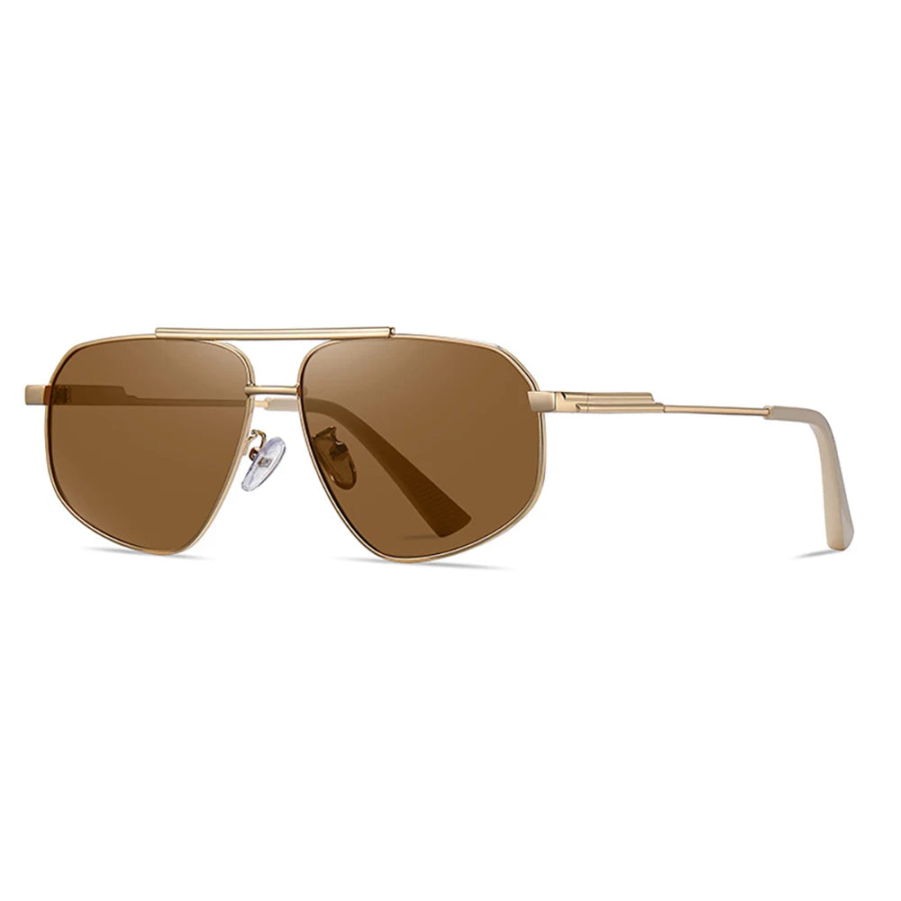 Modern Cool Men's Sunglasses Quality Gray Metal Frame Trendy Cycling Eyewear for Vacation Personalized Sun Glasses Gafas De Sol