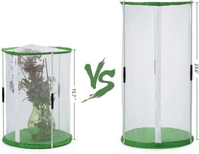 Cylindrical Support Round Barrel butterfly Breeding Insect Observation Cage Transparent Net Cage Ornamental Cage