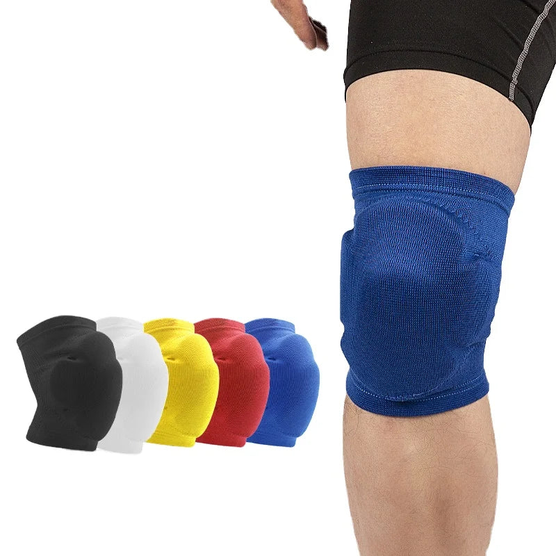577-1#PU Anti-Slip Knee Sleeve for Yoga Dance Work Volleyball Knee Pads for Men Women Thick Sponge Collision Avoidance Knee Pad