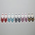 Extra Long Bohemian Multicolor Glass Seed Beads Earrings Trendy Women's Jewelry with Hook Shape Hand-Woven