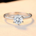 New Trendy White Gold Plated Jewelry 925 Sterling Silver High Quality 0.3ct/0.5ct/1ct/2ct/3ct Moissanite Engagement Rings