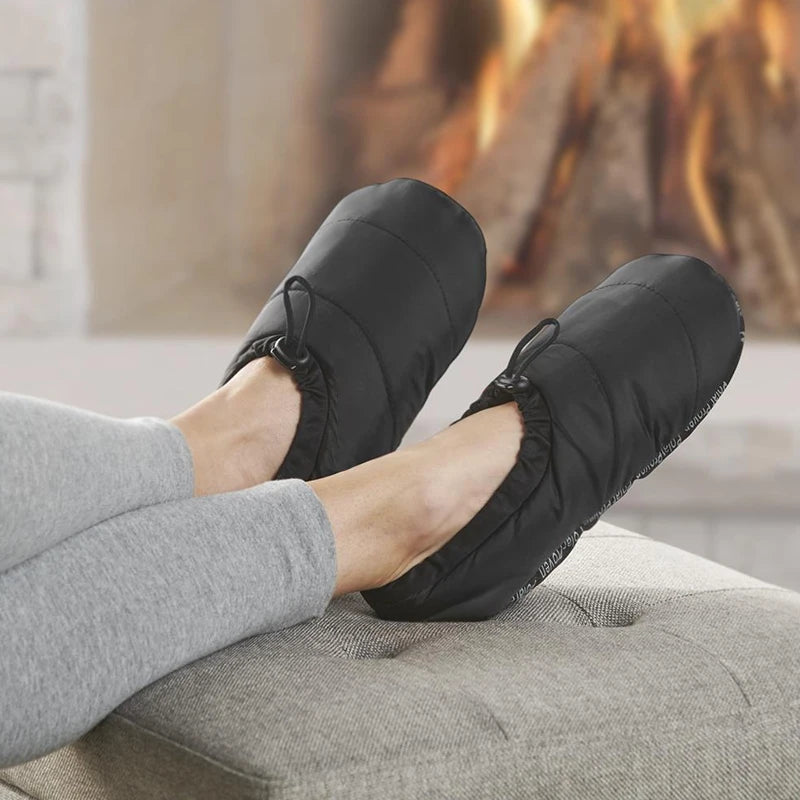Indoor Shoes Warm Lightweight Down Slippers With Sports Socks Wholesale Custom Luxury Soft Sole Winter Digital Printing 5 Pairs