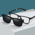 Functional Magnetic Clip-On Polarized Glasses Men Sunglasses Blue Light Blocking Eyewear Anti Glare Sun Shades