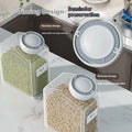 Food Grade Transparent Storage Box Thick Plastic Sealed Container for Snacks Kitchen Storage for Whole Grains Cereals Timers