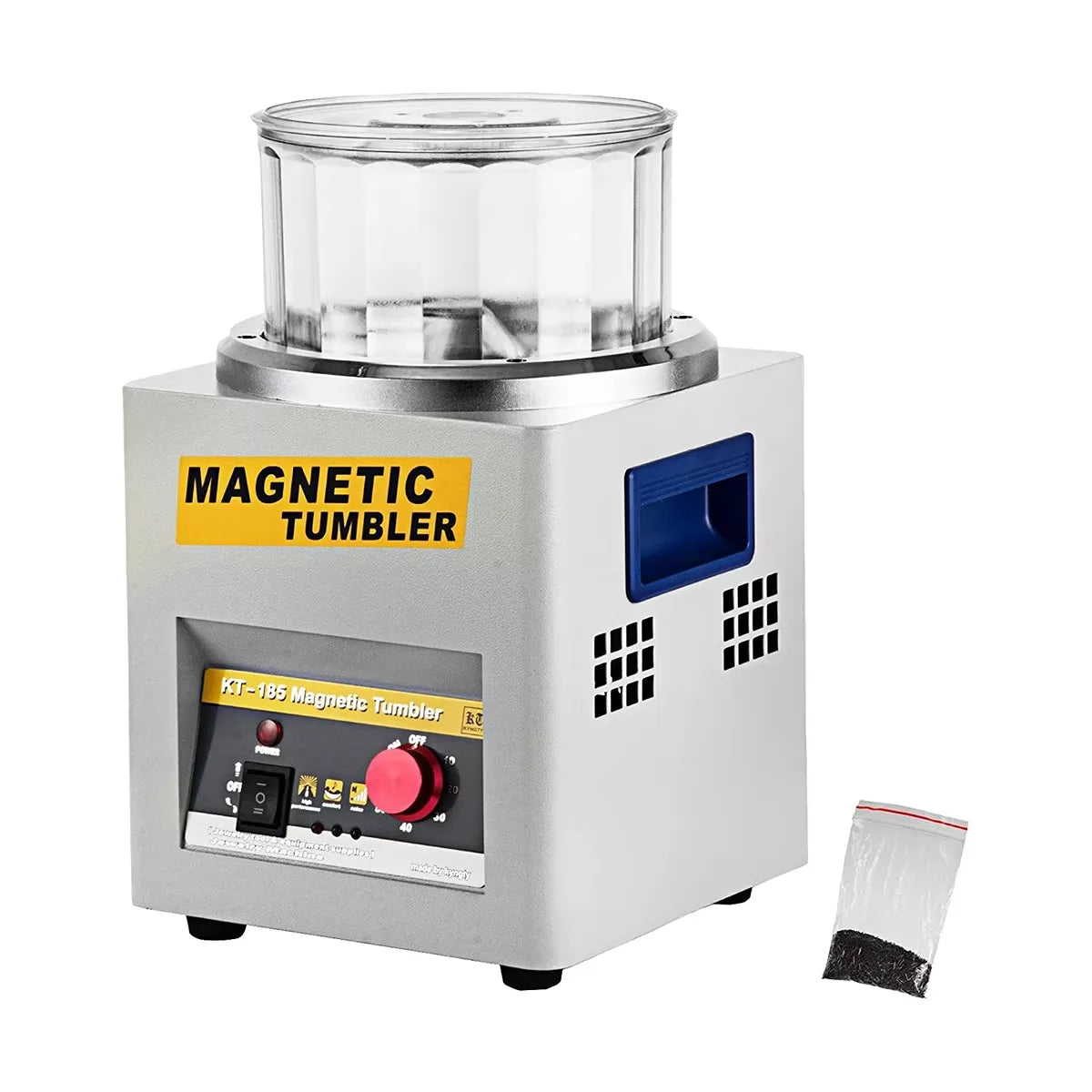 High Quality KT-185 Magnetic Tumbler Fine Metal Grinding and Polishing Machine for Jewelry for Shining Your Treasures MegaBDM