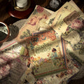 36pcs/pack Memo Pads Material Paper Sweet Flowers Junk Journal Scrapbooking Paper Cards Background Decoration Paper Stationery