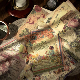 36pcs/pack Memo Pads Material Paper Sweet Flowers Junk Journal Scrapbooking Paper Cards Background Decoration Paper Stationery