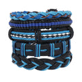 Wholesale Vintage Boho Style Leather Woven Jewelry Set 6pcs/men's Bracelets & Bangles Wholesale Vintage Leather Woven Jewelry