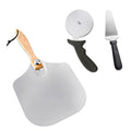 Commercial Pizza Peel and Cutter Set Stainless Steel Pizza Spatula Non-Stick Surface & Ergonomic Handle for Restaurant/Home Use