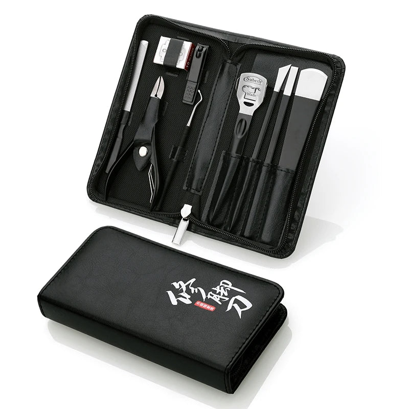 New Design 8 Pcs Stainless Steel Manicure & Pedicure Set Travel Grooming Kit Nail Clippers Set