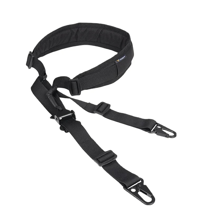 IDOGEAR Tactical Ferro Style Metal Buckle 500D Nylon Slingster 2 Point Sling Hunting Quick Pull Tab Two Point Sling