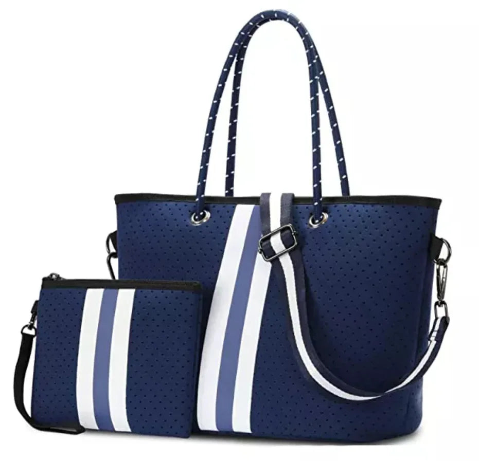Custom Made Unisex Designer Hand Carry Travel Beach Tote Duffel Bag Set Overnight Neoprene Weekender Bag Zipper Lightweight